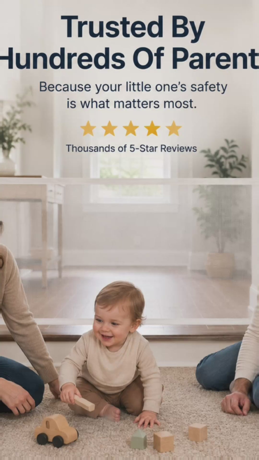 SmartTot Retractable Baby Gate — Extends to 55 Inches, Climb-Proof Mesh